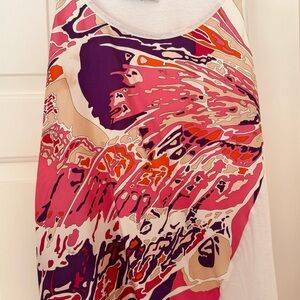 Emilio Pucci Pink and Purple Abstract Tank Top